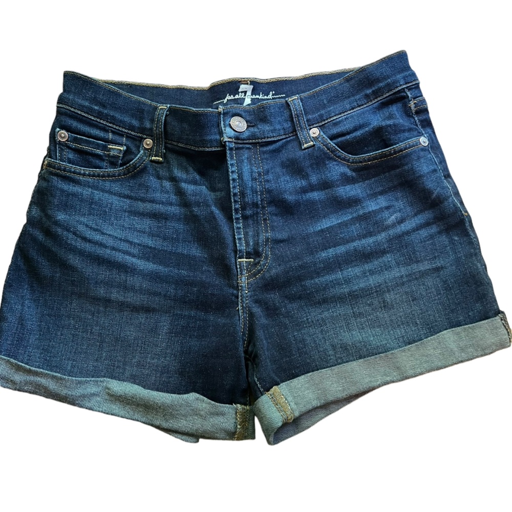 7 For All Mankind Blue Jean Shorts
